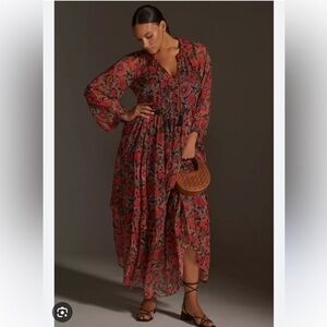 Anthropologie NWT Marias chiffon dress